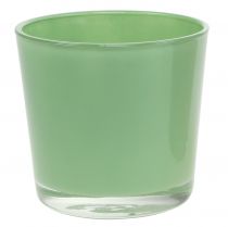 daiktų Stiklinis puodas Ø11,5cm H10,8cm mėtų žalias
