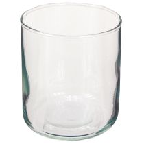 daiktų Stiklinė vaza, gėlių vaza, dekoratyvinė bespalvė vaza Ø9cm H10cm