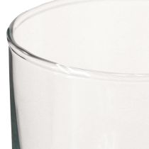 daiktų Stiklinė vaza, gėlių vaza, dekoratyvinė bespalvė vaza Ø9cm H10cm