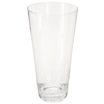 daiktų Stiklinė vaza kūginė gėlių vaza skaidri Ø10cm H20cm