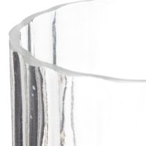 daiktų Aukštos kokybės stiklinė vaza dekoratyviniam išdėstymui moderniuose namuose, 24 cm