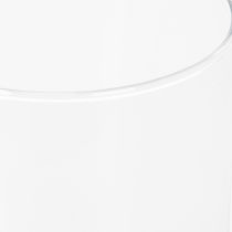 daiktų Aukšta stiklinė vaza, paprastas stiklinis cilindras, kaip gėlių vaza arba dekoratyvinis stiklas, 20 cm