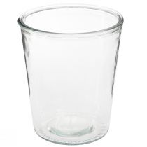 daiktų Stiklinė vaza kūginė vaza stiklinė sėjamoji Ø14cm H16cm 2vnt