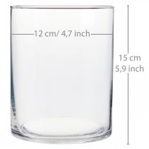 daiktų Stiklinė vaza Ø12cm H15cm