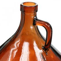 Stiklo vaza vintažinės išvaizdos stiklo apdaila ruda Ø17cm H18cm
