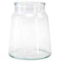 daiktų Stiklinė vaza kūginė gėlių vaza didelė stiklo puošmena H23cm Ø19cm