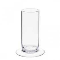 Stiklinė vaza su kojele Skaidri Ø6cm H15cm