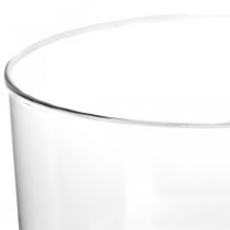 Stiklinė vaza su koja ROY žibinto stiklo dekoracija Ø16cm H20cm