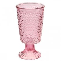 Žvakės puodelis, puodelio stiklas, žibintas, stiklo apdaila Ø10cm H18,5cm