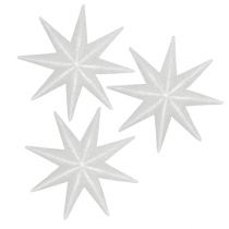 daiktų Glitter star balta 10cm 12vnt