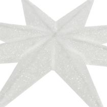 daiktų Glitter star balta 10cm 12 vnt