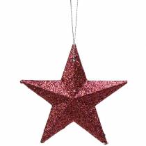 daiktų Glitter star pink mix 9,5/5cm 18 vnt