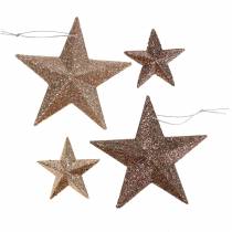 daiktų Glitter star gold mix 9,5/5cm 18 vnt
