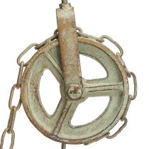 daiktų Metalinė varpelio sienų apdaila su laikikliu senovinė patina H58cm