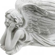 Kapo angelas su augaliniu dubeniu Paukščių vonios angelas guli 39×18×18cm