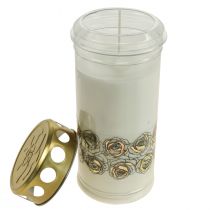 daiktų Kapų žvakės baltos rožės gedulo šviesa atminimo lemputė Ø7cm A18cm 90h 2vnt