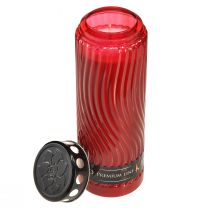 daiktų Kapo žvakės dangtelio motyvas gėlė raudona juoda 10 dienų H27cm