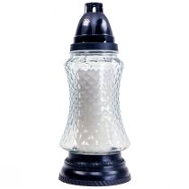Kapo šviesaus stiklo vaza retro kapo žibintas skaidrus Ø11cm H26,5cm
