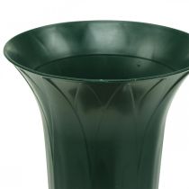 Kapo vazos Plastikinė kapo puošmena Tamsiai žalia H31cm 5vnt
