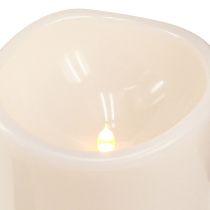daiktų Didelė LED žvakė su laikmačiu Laukui šiltai balta Ø12.5cm H20cm 2vnt.