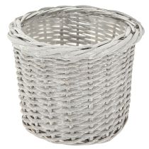 daiktų Didelis augalų krepšelis su folija baltai pilka Ø43/34/28cm rinkinys 3 vnt