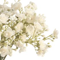 daiktų Dirbtiniai kūdikio kvėpavimo aparatai „Gypsophila“ baltoje puokštėje, 23 cm, 12 vnt.