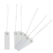 daiktų Pakabinamos etiketės baltos 18mm x 60mm 250 vnt