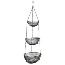 daiktų Pakabinamas krepšelis 3 pakopų vielinis krepšys pakabinimui Ø30.5cm H100cm