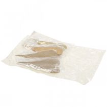 daiktų Pakabinamos dekoratyvinės langų metalinės širdelės, dekoratyvinės širdelės pakabinimui smėlio/geltonos/oranžinės H10cm 6vnt.