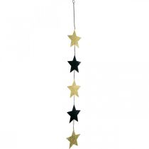 Kalėdų puošmena žvaigždės pakabukas auksinis juodas 5 žvaigždutės 78cm