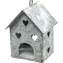daiktų Kalėdinis pakabukas metalinis namelis Shabby Chic H9,5cm 3 vnt
