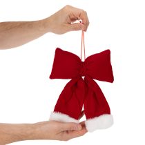 daiktų Dekoratyvinis flanelinis kaspinėlis su pliušiniu apvadu pakabinimui, 25 cm