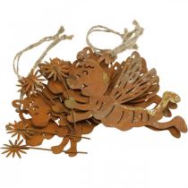 daiktų Bitė pakabinti rust deco metalo vasaros dekoracija 12cm 6vnt