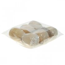 daiktų Mediniai margučiai Dekoratyviniai margučiai Kabantys Natūralūs velykiniai margučiai Velykų puošmena H8cm 6 vnt.