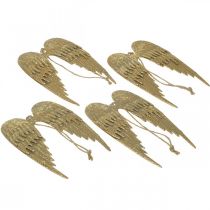 daiktų Angel Wings Dekoratyvinis pakabukas Kalėdinis Auksinis 14,5×9cm 4 vnt