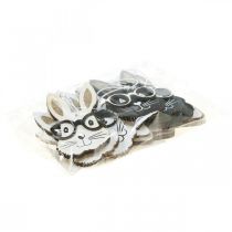 daiktų Medinis pakabukas triušis su akiniais morkų blizgučiais 4×7,5cm 9vnt