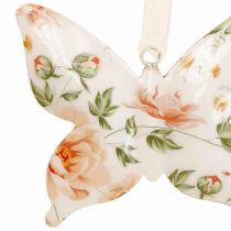 Deco butterflies metalinės deko pakabos gėlės P12×A10cm 3vnt
