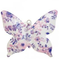 Deco butterflies metalinė deko kabykla violetinė 12×10cm 3vnt