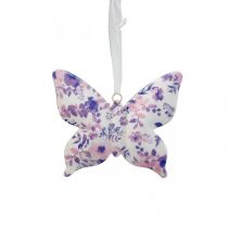daiktų Deco butterflies metalinė deko kabykla violetinė 12×10cm 3vnt