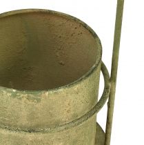 daiktų Pakabinamas vazonas gėlių vazonas, skirtas pakabinti žalias vintage Ø10,5cm