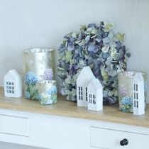 daiktų Miniatiūriniai nameliai interjero dizainui ir atmosferai, labai dekoratyvūs, nesenstančio dizaino namai, 14 cm, 4 dalys