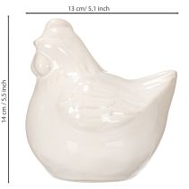 daiktų Vištos figūrėlė, blizgiai glazūruota, moderniam namų dekorui, 17 cm, 2 vnt.