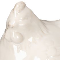 daiktų Vištos figūrėlė, blizgiai glazūruota, moderniam namų dekorui, 17 cm, 2 vnt.