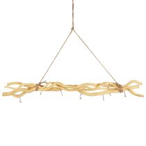 daiktų Kabliuko juostelė, boho sienų apdailos mediena, sienų kabliuko apdaila natural 60cm