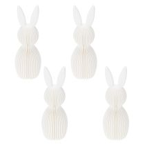 daiktų Dekoratyvinė zuikio figūrėlė moderniam Velykų namų dekoravimui, 11 cm, 4 dalys