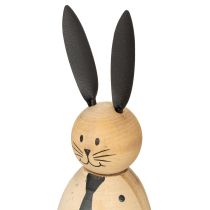 daiktų Medinė dekoratyvinė triušio figūrėlė, puikiai tinkanti ramiam ir nesenstančiam dekoravimui, 15 cm, 2 dalys