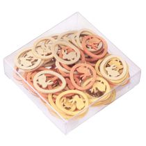 daiktų Kiškutis kiaušinyje Velykų dekoras, skirtas gaminti, išbarstytas papuošimas mediena, 4 cm, 72 vnt.