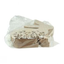 daiktų Bunny Wood Sėdimųjų gėlių raštas Natural White 24×24cm 2 vnt