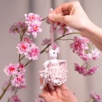 daiktų Balerinos zuikučio pakabukai, Velykų šakelių ar Kalėdų eglutės akcentas, 12 cm, 2 vnt.