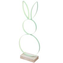daiktų Triušio apdaila Metalas Mediena Natūrali Geltona Mėtų Rožinė H28cm 3 Vnt